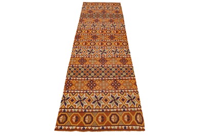 Lot 438 - A FINE SCANDINAVIAN FLAT WEAVE RUNNER, SWEDEN