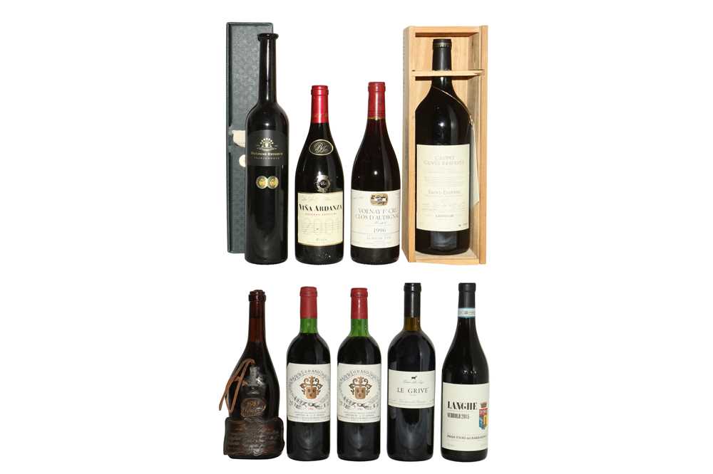 Lot 65 - Assorted Red Wine: Volnay, Chateau Gressier Grand Poujeaux, Barolo etc, nine bottles