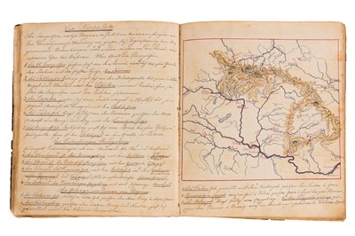 Lot 54 - Geographical Manuscript German, possible school exercise books?] [1800-10]