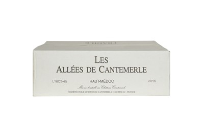 Lot 39 - † Les Allees de Cantemerle, 2nd Wine of Chateau Cantemerle, Haut Medoc, 2016 twelve bottles (OCC)