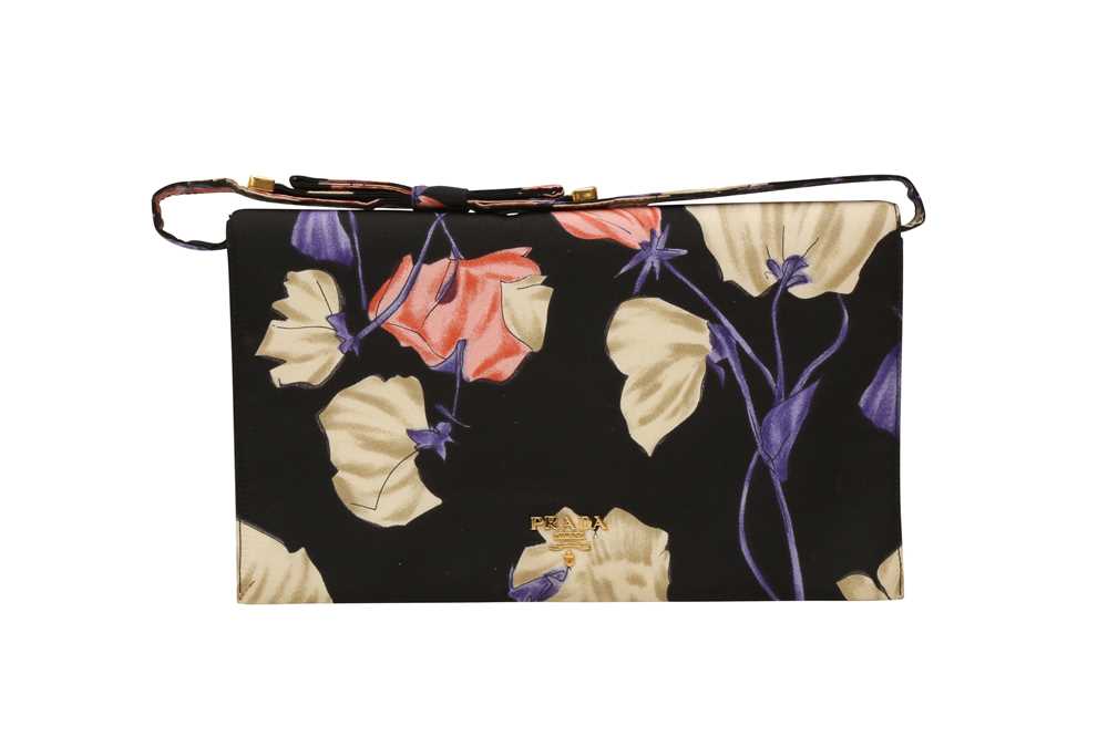 Lot 365 - Prada Black Faille Bouganvi Top Handle Bag
