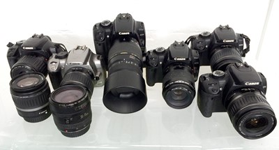 Lot 1191 - Group of Five Canon EOS 400D DSLRs & a 350D.