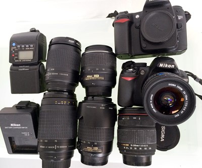 Lot 1192 - Nikon D80 & D3100 Digital SLR Outfit.