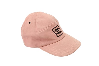 Lot 53 - Chanel Pink CC Intarsia Knit Baseball Cap - Size L