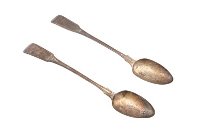 Lot 130 - A pair of George III sterling silver basting spoons, London 1807 by Peter and William Bateman