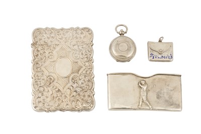 Lot 176 - A VICTORIAN STERLING SILVER CARD CASE, BIRMINGHAM 1859 BY HILLIARD AND THOMPSON