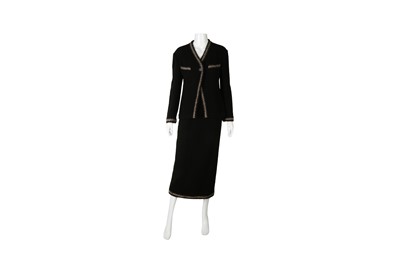 Lot 78 - Chanel Black Wool Boucle Midi Skirt Suit - Size 38