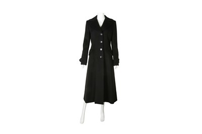 Lot 148 - Dolce & Gabbana Black Wool Long Coat - Size 44