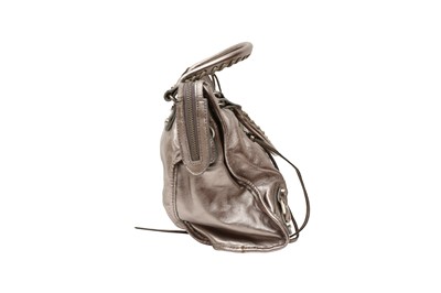 Lot 497 - Balenciaga Metallic Pewter Motorcycle Bag