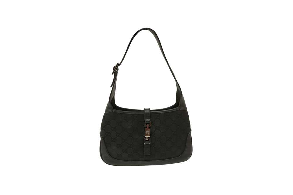 Lot 523 - Gucci Black Monogram Small Jackie Bag