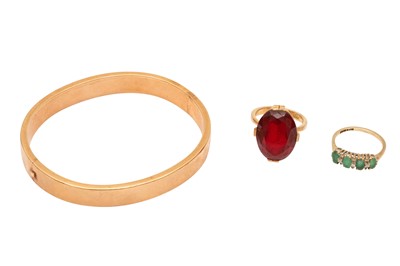 Lot 101 - TWO RINGS AND A BANGLE