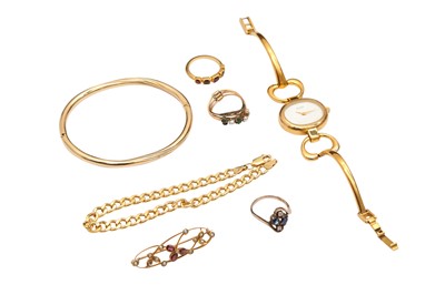Lot 52 - A GROUP OF JEWELLERY AND A GUCCI WATCH