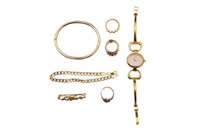 Lot 52 - A GROUP OF JEWELLERY AND A GUCCI WATCH