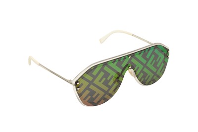 Lot 172 - Fendi Blanc FF Evolution Sheild Sunglasses