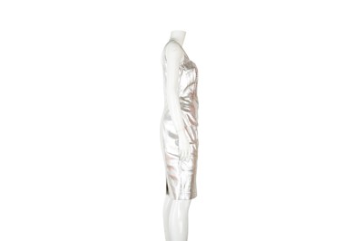 Lot 455 - λ Gianni Versace Silver Python Shift Dress - Size 40