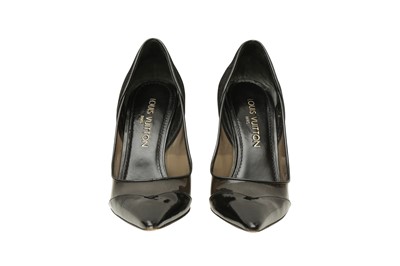 Lot 67 - Louis Vuitton Black Vinyl Heeled Pump - Size 38