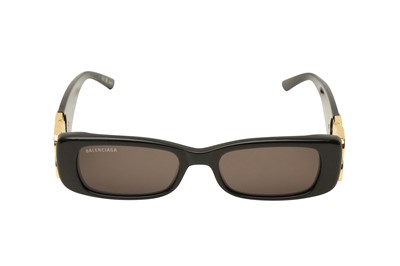 Lot 12 - Balenciaga Black Dynasty BB Rectangle Sunglasses