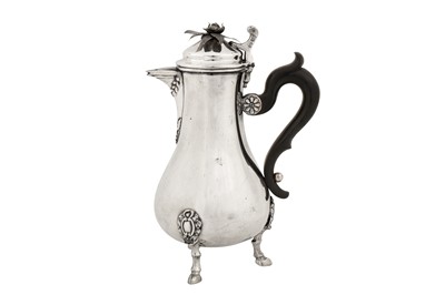 Lot 240 - A late 18th century Maltese silver coffee pot, circa 1770 by Giuseppe Farrugia (reg. 19th Nov 1768)