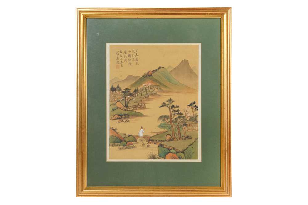 Lot 285 - A CHINESE LANDSCAPE PAINTING