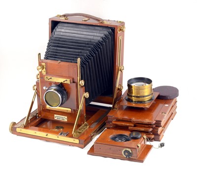 Lot 37 - A Magnificent 4-Lens Gandolfi “Precision” Half Plate Field Camera Outfit.