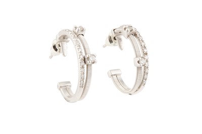 Lot 156 - A PAIR OF 'GOA' HALF HOOP EARRINGS BY MARCO BICEGO, CIRCA 2007