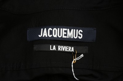 Lot 556 - Jacquemus Black La Riviera Knot Shirt - Size 36