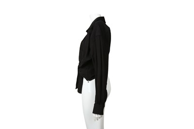 Lot 556 - Jacquemus Black La Riviera Knot Shirt - Size 36
