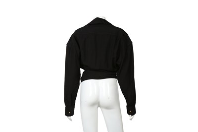 Lot 556 - Jacquemus Black La Riviera Knot Shirt - Size 36