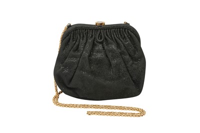 Lot 435 - Chanel Black Glitter Evening Bag