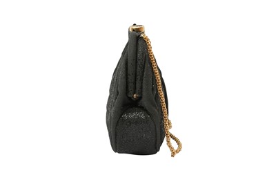 Lot 435 - Chanel Black Glitter Evening Bag