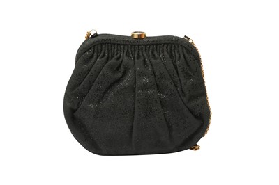 Lot 435 - Chanel Black Glitter Evening Bag