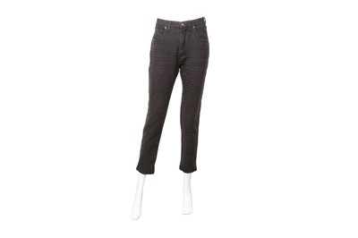 Lot 545 - Fendi Black Zucca Monogram Jeans - Size 32