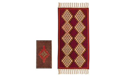 Lot 349 - A FINE KILIM AND SENNEH MAT