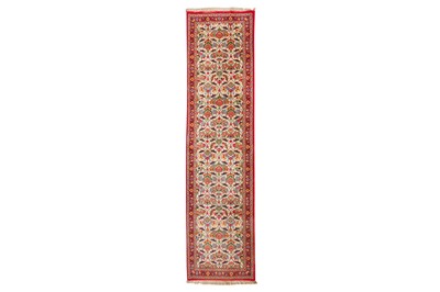 Lot 358 - A VERY FINE QUM RUNNER, CENTRAL PERSIA