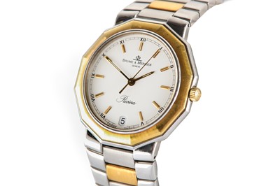 Lot 60 - BAUME & MERCIER. RIVIERA BI-METAL WRISTWATCH