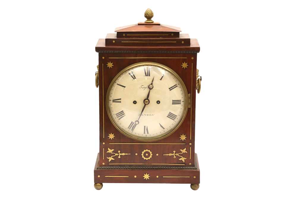 Lot 149 - A REGENCY BRACKET CLOCK BY TAYLOR