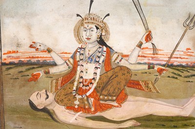 Lot 148 - TWO ILLUSTRATIONS FROM A DEVI BHAGAVATA PURANA SERIES: CHHINNAMASTA AND TARA