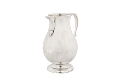 Lot 403 - A George II provincial sterling silver cream jug, Chester probably 1740 by Richard Richardson II (active 1732 – 1772)