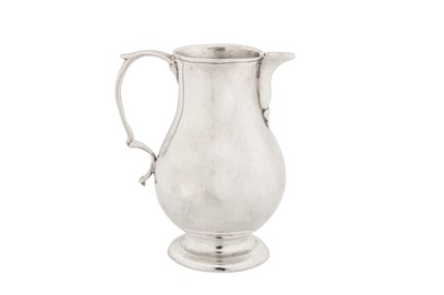 Lot 403 - A George II provincial sterling silver cream jug, Chester probably 1740 by Richard Richardson II (active 1732 – 1772)