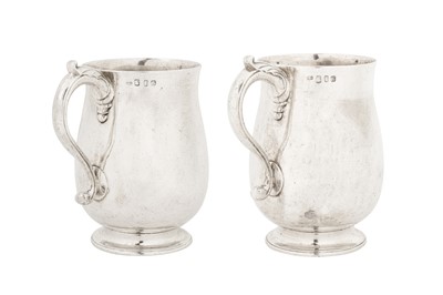Lot 398 - A pair of George III Irish sterling silver pint mugs, Dublin 1803 by John Stoyte