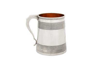 Lot 136 - An early 19th century Chinese export silver mug, Canton circa 1820 mark of WE WE WC