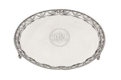 Lot 443 - A good George III sterling silver salver, London 1782 by John Crouch I and Thomas Hannam