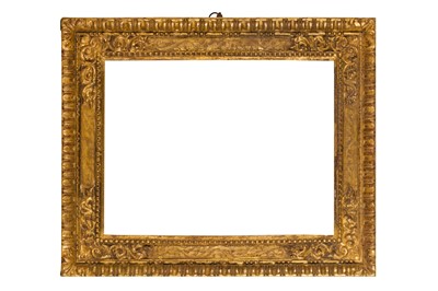 Lot 205 - A NORTHERN ITALIAN 17TH CENTURY CARVED AND GILDED CASSETTA FRAME
