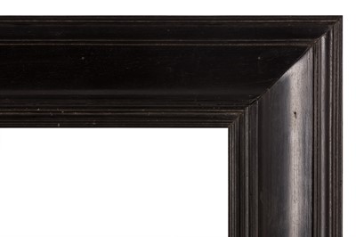 Lot 206 - A DUTCH 17TH CENTURY STYLE EBONY VENEERED REVERSE PROFILE MOULDING FRAME