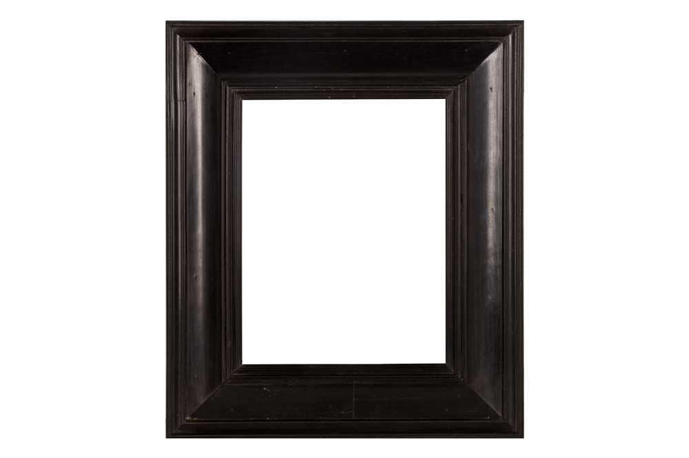 Lot 206 - A DUTCH 17TH CENTURY STYLE EBONY VENEERED REVERSE PROFILE MOULDING FRAME