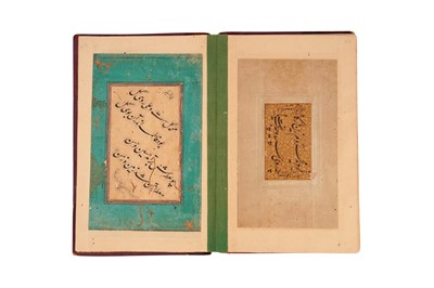 Lot 235 - AN INDIAN MURAQQA’ ALBUM WITH NASTA’LIQ CALLIGRAPHY