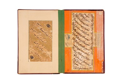 Lot 235 - AN INDIAN MURAQQA’ ALBUM WITH NASTA’LIQ CALLIGRAPHY