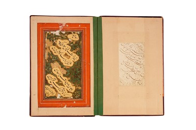 Lot 235 - AN INDIAN MURAQQA’ ALBUM WITH NASTA’LIQ CALLIGRAPHY