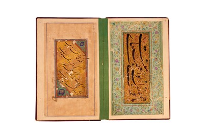 Lot 235 - AN INDIAN MURAQQA’ ALBUM WITH NASTA’LIQ CALLIGRAPHY