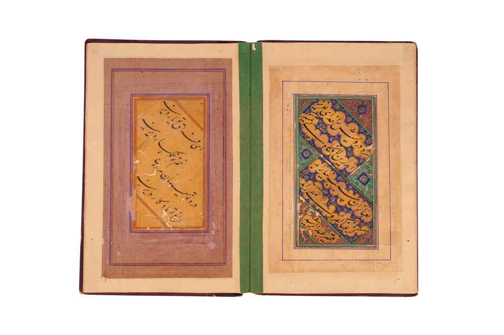 Lot 235 - AN INDIAN MURAQQA’ ALBUM WITH NASTA’LIQ CALLIGRAPHY